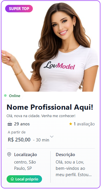 Exemplo de como o card SuperTop aparece na galeria